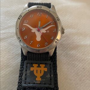 U of T Longhorn Watch Burnt Orange and Black with Black Strap